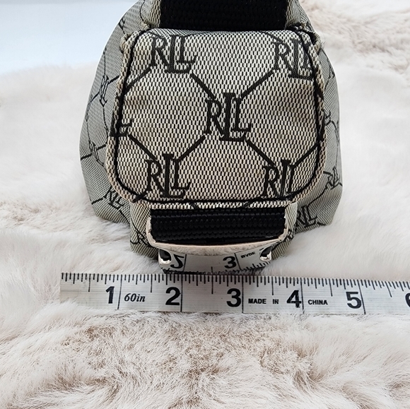 Lauren Ralph Lauren 90a y2k monogram shoulder bag with silver‎ buckles on sides - Picture 11 of 13